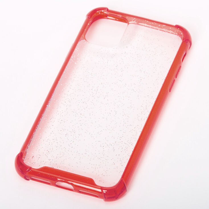 Clear Red Glitter Protective Phone Case Fits Iphone 11 Claire S
