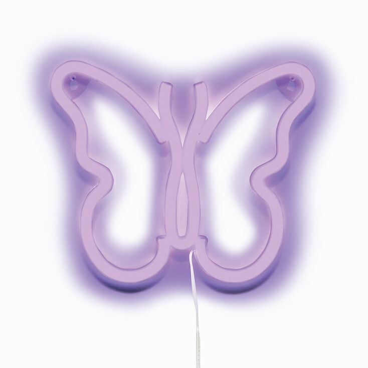 Purple Butterfly Light Up Neon Wall Decor,