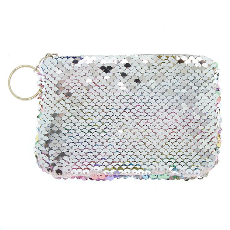 Reversible Sequin Rainbow Pastel Coin Purse,