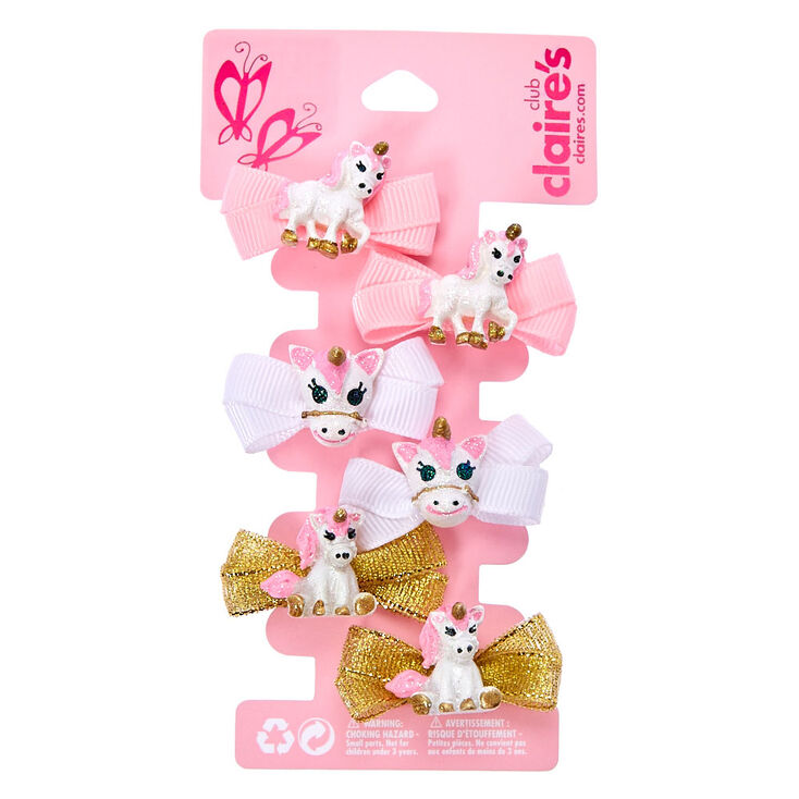 Claire S Club Ariella The Unicorn Hair Clips 6 Pack Claire S Us