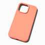 Solid Coral Silicone Phone Case - Fits iPhone&reg; 14 Pro Max,