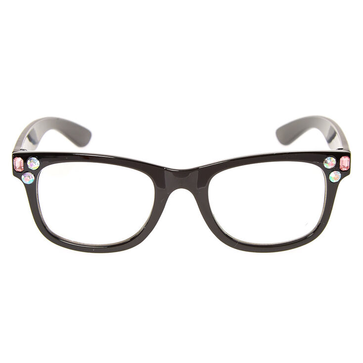 Lunettes noires avec fausses pierres pour enfants,
