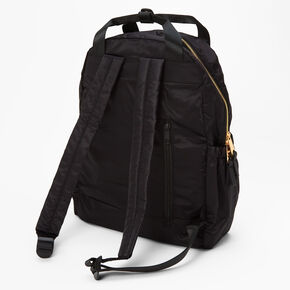 Quilted Nylon Functional Backpack - Black,
