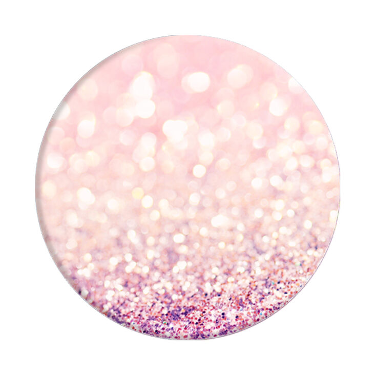 PopSocket &agrave; paillettes rose tendre,