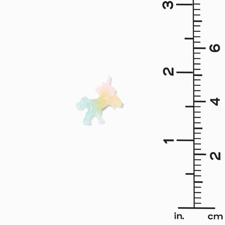 Sterling Silver Unicorn Stud Earrings - Resin Sterling Silver Unicorn Stud Earrings - Resin