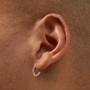 Gold-tone Rose Heart Hoop &amp; Stud Earring Stackables Set - 9 Pack,