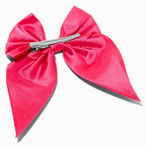 Claire&#39;s Club Pink Satin Bow Barrette Hair Clip,