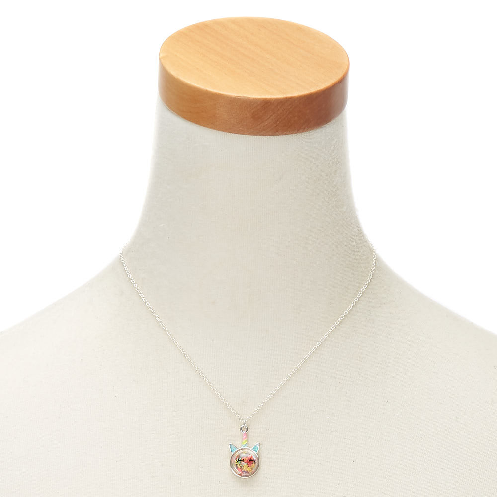 Collier à pendentif motif licorne et étoiles mobiles arc-en-ciel,
