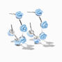 Cr&eacute;oles roses sculpt&eacute;es bleu clair,