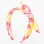 Coral Tie Dye Knotted Bow Headband,