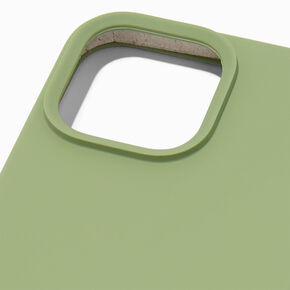 Coque de portable en silicone vert sauge uni - Compatible avec iPhone&reg;&nbsp;14 Pro Max,