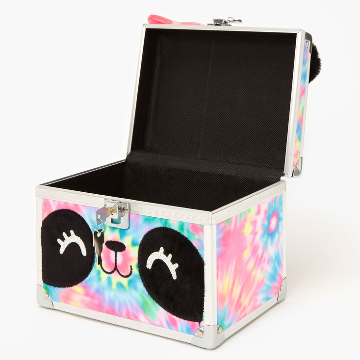 Tie-Dye Panda Furry Lock Box,