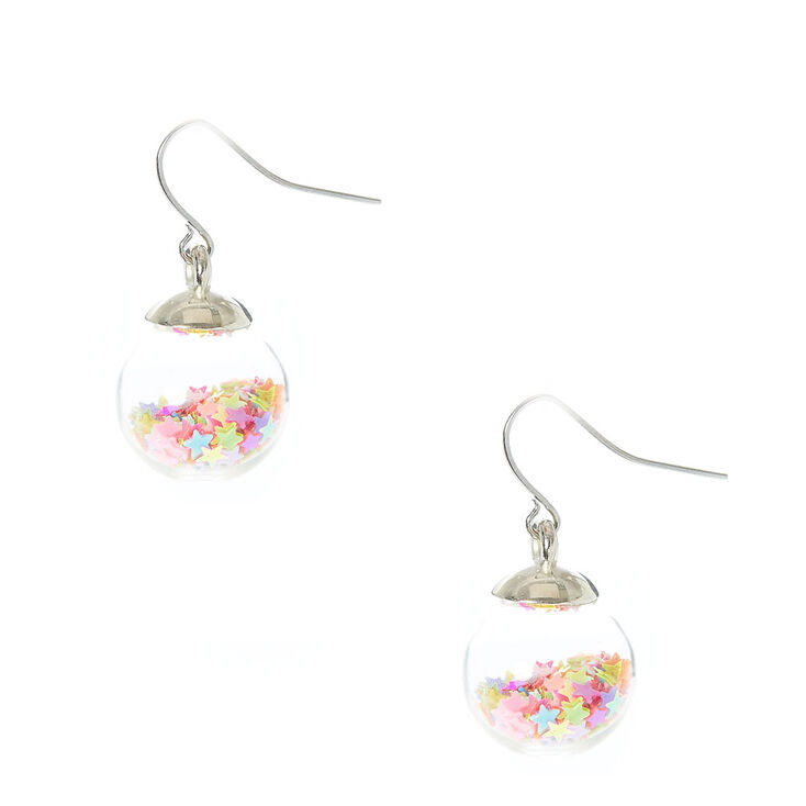 Anthology Perfect September Boucles d'oreilles remplies de confettis d'étoiles mobiles fluo | Claire's  FR