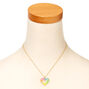 Collier &agrave; pendentif c&oelig;ur ouvert en n&eacute;on,