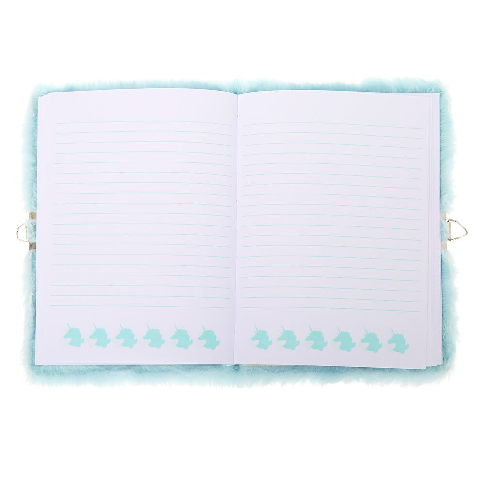 Carnet doux à cadenas Miss Glitter la licorne - Vert menthe,