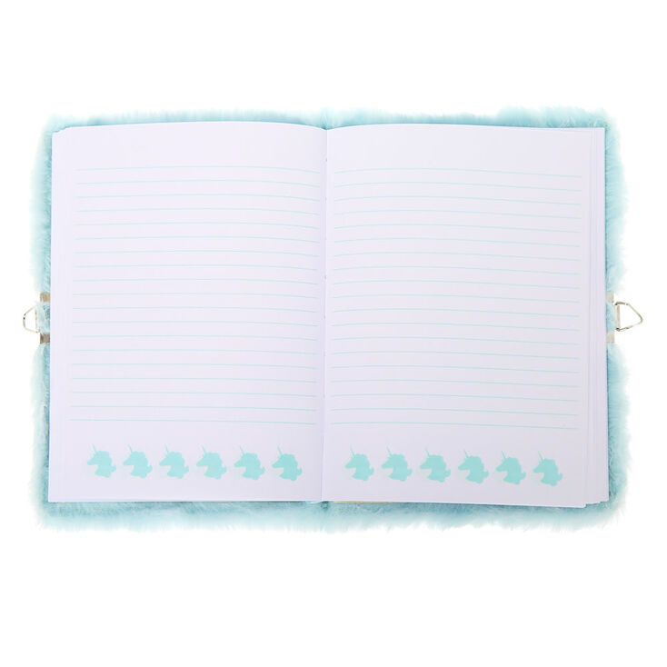 Miss Glitter the Unicorn Soft Lock Notebook - Mint,