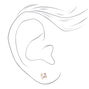 Gold Cubic Zirconia Graduated Round Stud Earrings - 3 Pack,