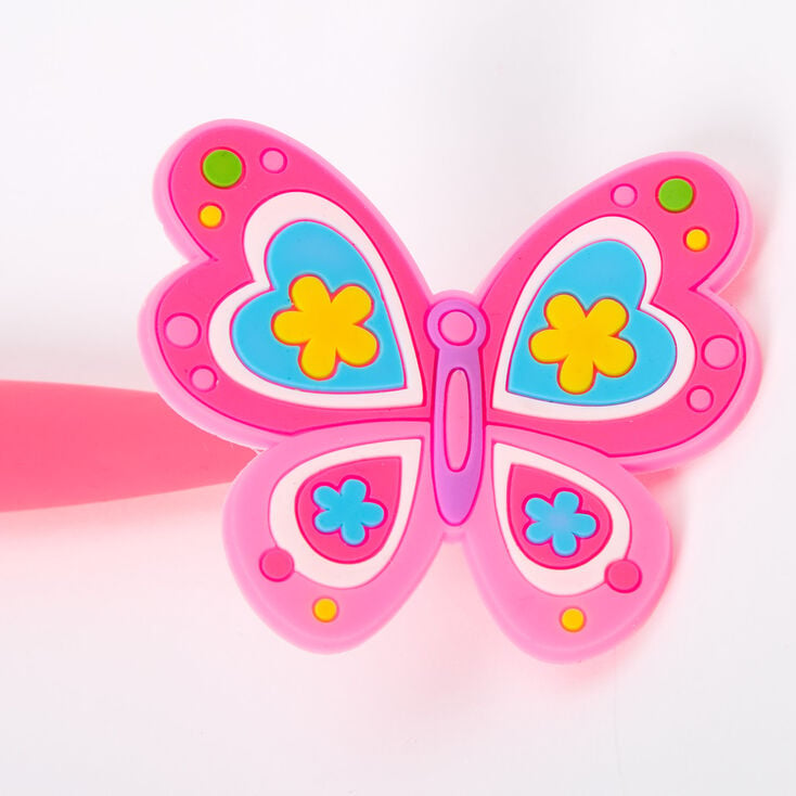 Silicone Butterfly Floppy Topper Pen - Pink,