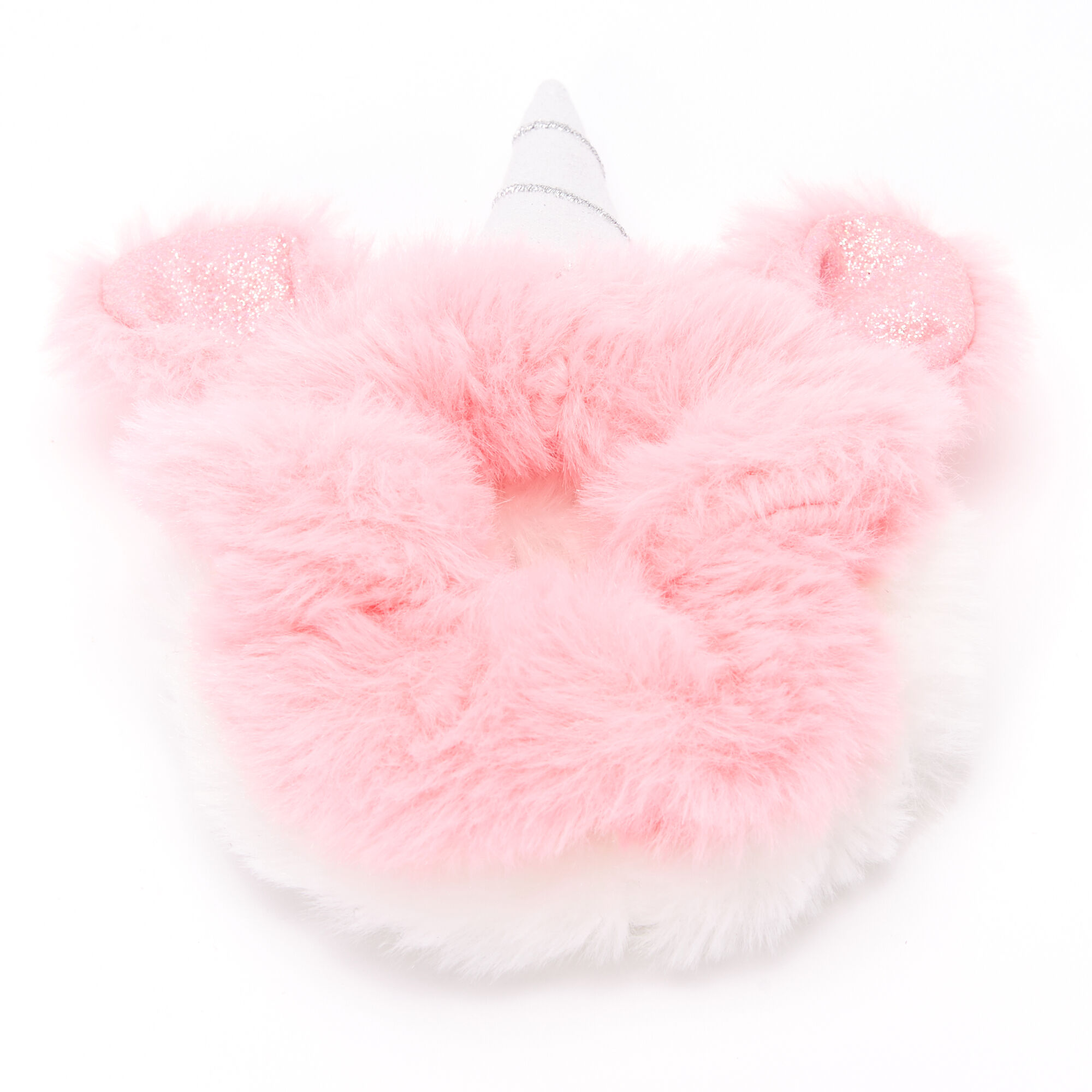 Claire's Club Medium Faux Fur Unicorn Hair Scrunchies - 2 Pack,