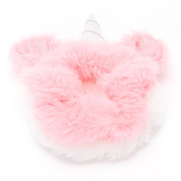 Claire&#39;s Club Medium Faux Fur Unicorn Hair Scrunchies - 2 Pack,