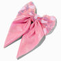 Barrette &agrave; n&oelig;ud c&oelig;ur &agrave; sequins rose,
