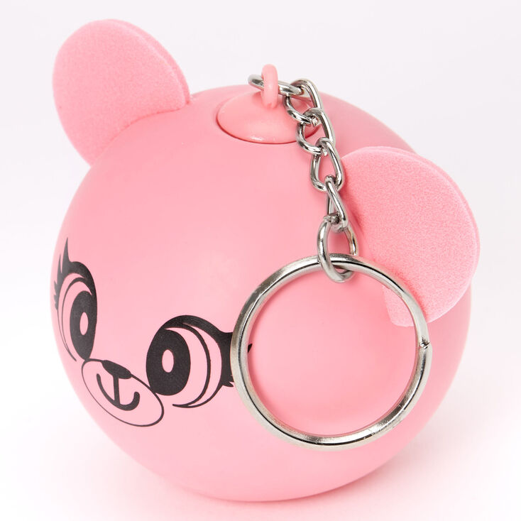 Pink Bear Stress Ball Keychain,