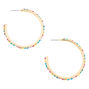 Gold 40MM Rainbow Hoop Earrings,