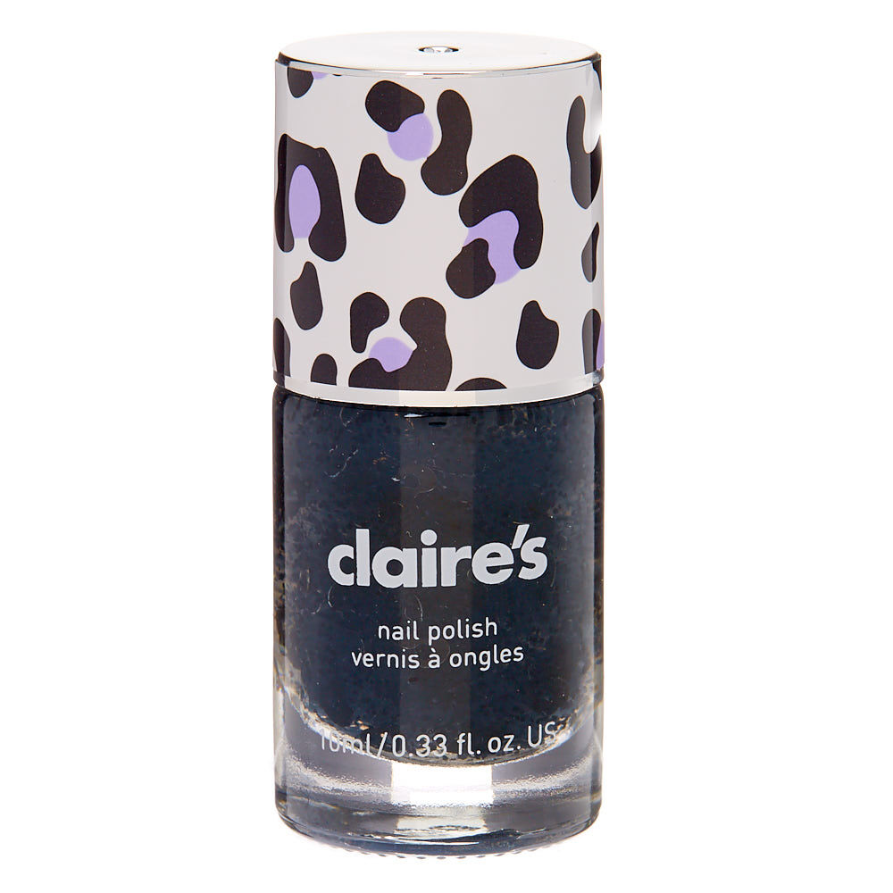 Leopard Glitter Nail Polish - Black,