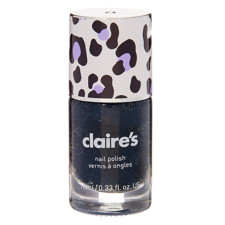 Leopard Glitter Nail Polish - Black,