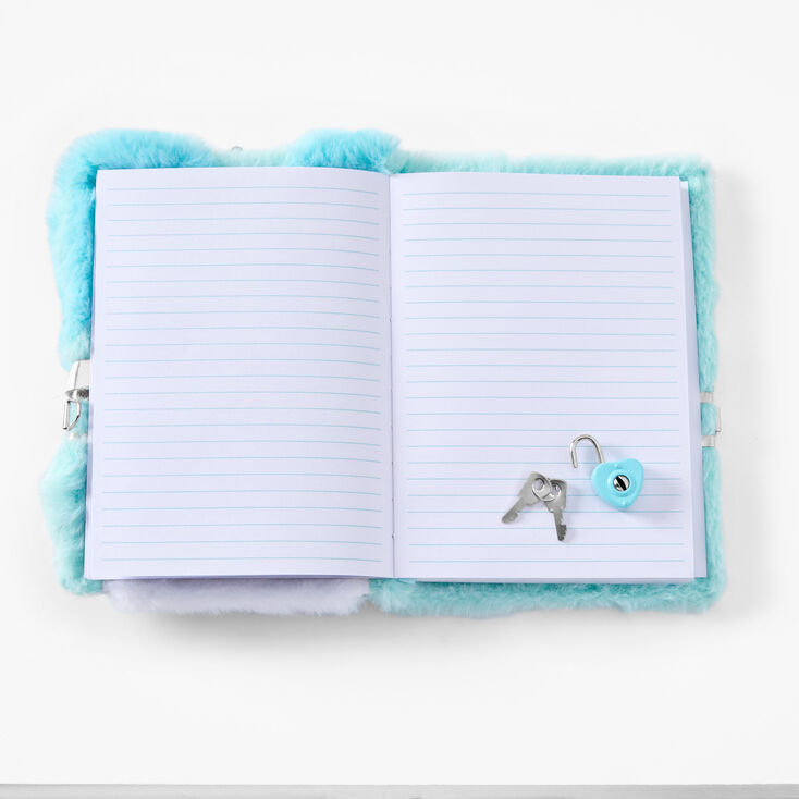 Mint Princess Puppy Plush Lock Diary,