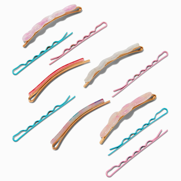 Pink Wavy Hair Pins - 11 Pack,