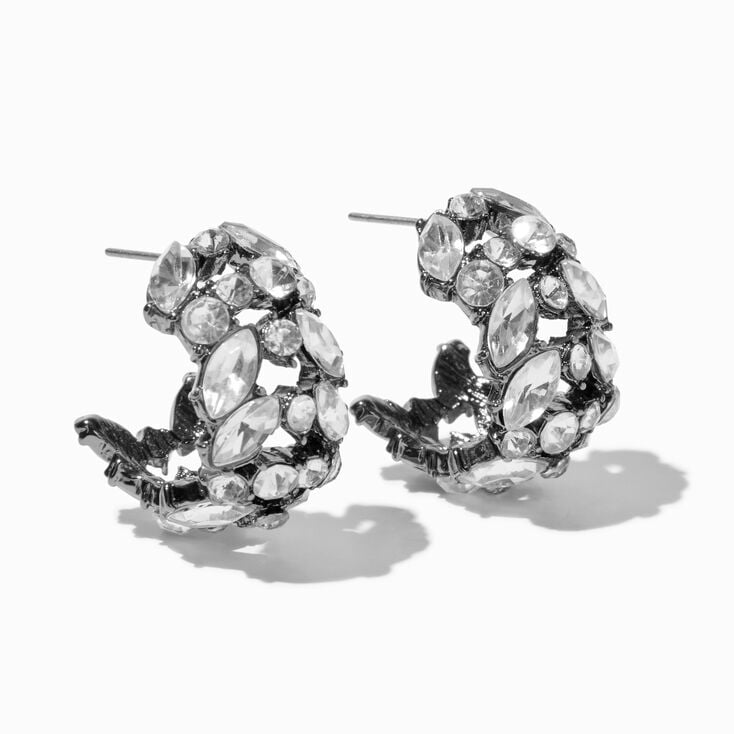 Cr&eacute;oles avec strass &eacute;paisses couleur h&eacute;matite,