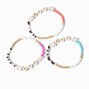 Best Friends Multicolored Pearl Beaded Stretch Bracelets - 3 Pack,