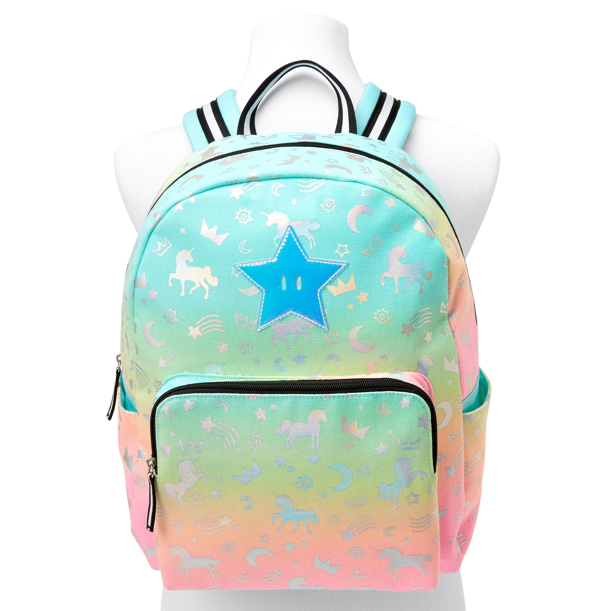 Justice pastel unicorn backpack clearance