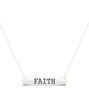 Collier &agrave; pendentif barre &laquo;&nbsp;Faith&nbsp;&raquo; couleur argent&eacute;,