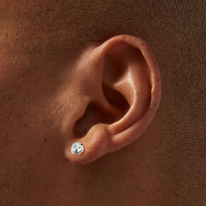 C LUXE by Claire&#39;s 14k Yellow Gold Cubic Zirconia 3MM/4MM/5MM Stud Earrings - 3 Pack,