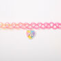 Pastel Rainbow Horse Heart Tattoo Choker Necklace,