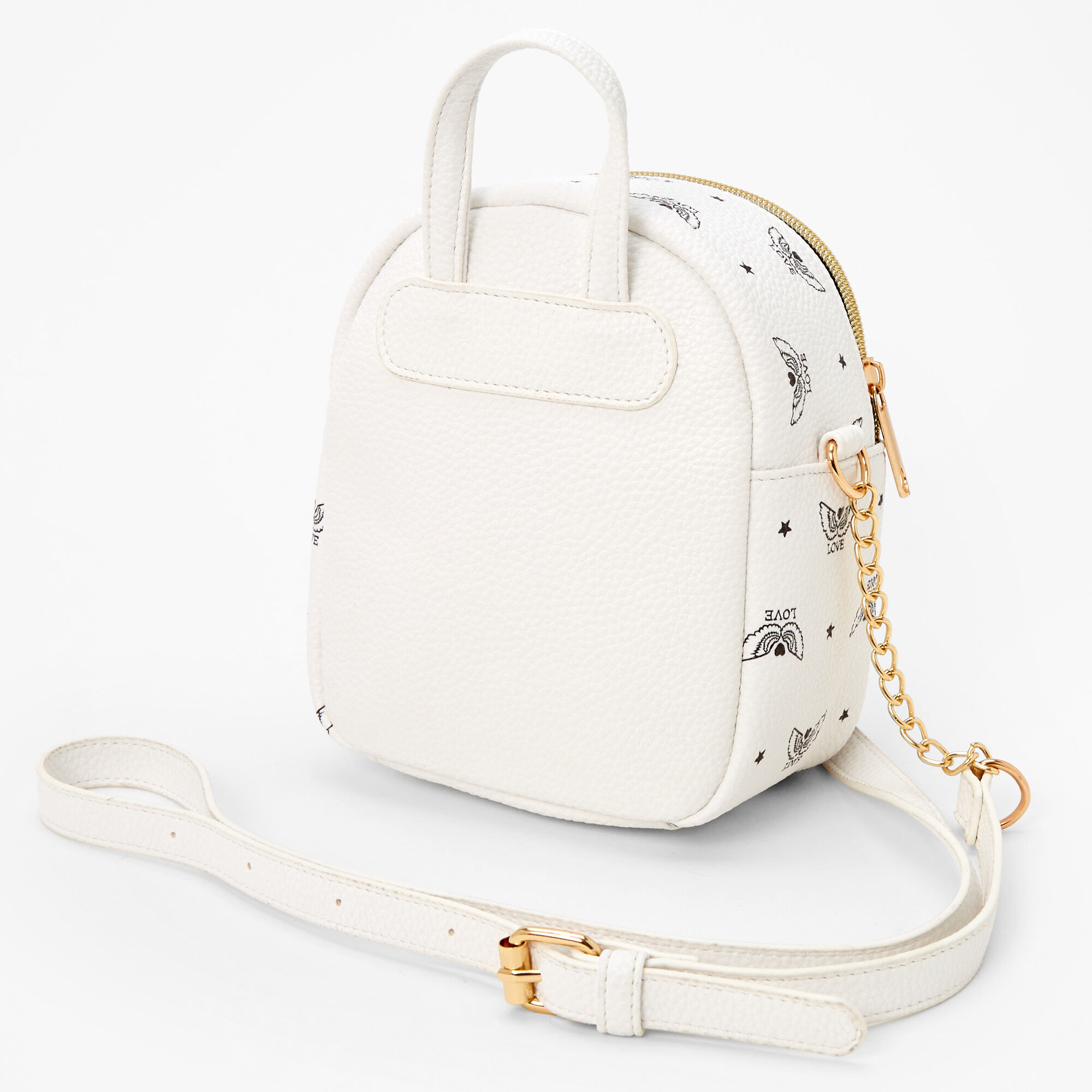 Love Angel Wings Small Crossbody Bag - White,