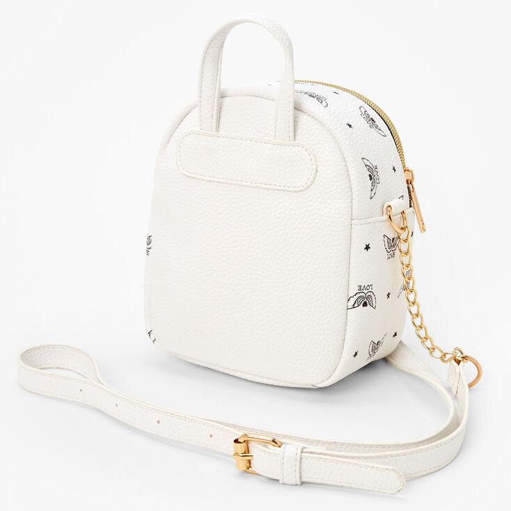 Love Angel Wings Small Crossbody Bag - White,