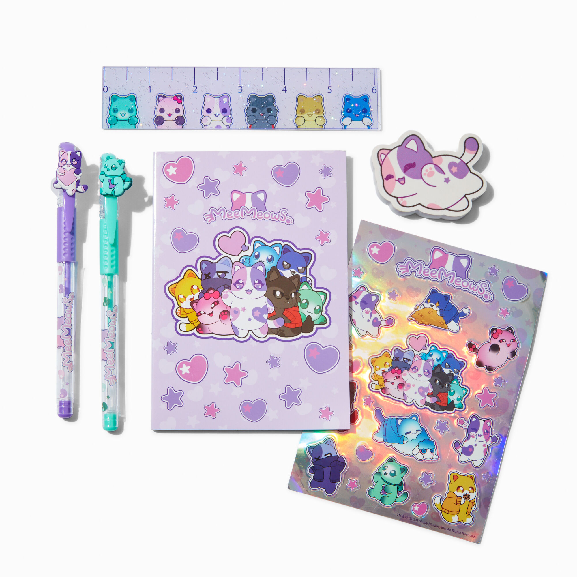 Aphmau™ And Friends Claire's Exclusive Holographic Cat Stationery Set,