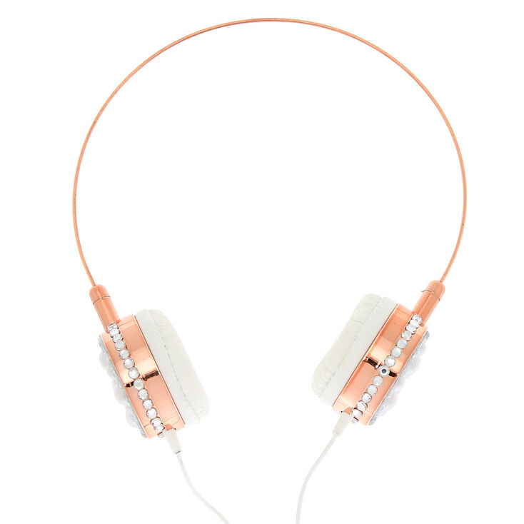 Glamorous Pearl Headphones - Rose Gold,