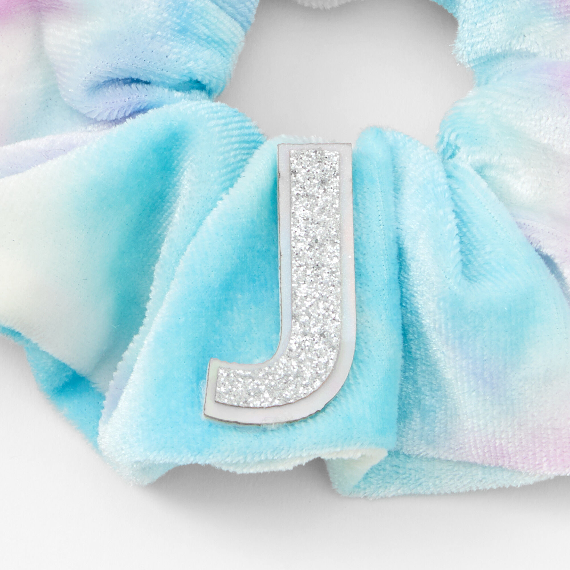 Medium Initial Ombré Hair Scrunchie - J,