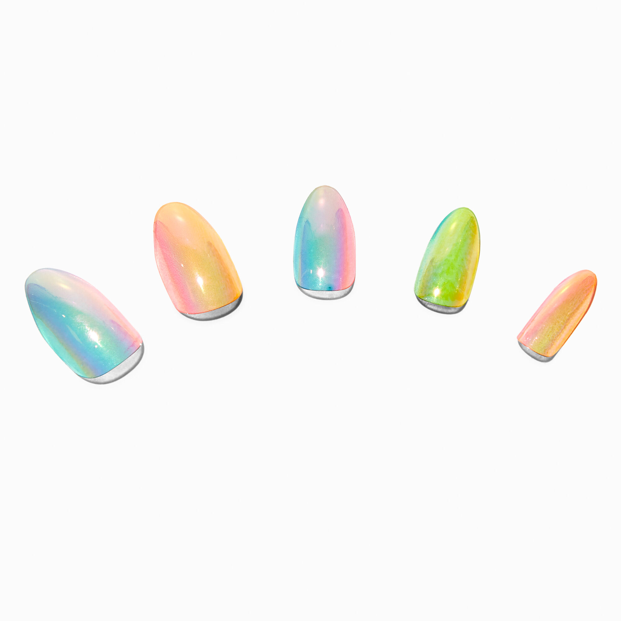 Aurora Chrome Stiletto Vegan Faux Nail Set - 24 Pack,