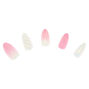 Unicorn Sparkle Faux Nail Set - Pink, 24 Pack,