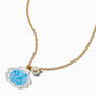 Claire&#39;s Club Blue Seashell Shaker Pendant Necklace,
