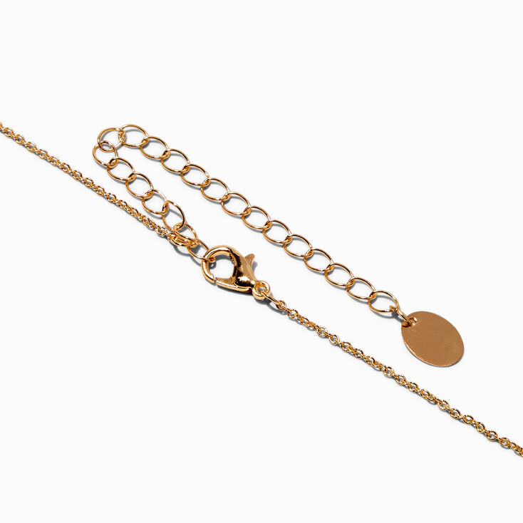Pearlized White Flower Gold-tone Pendant Necklace,