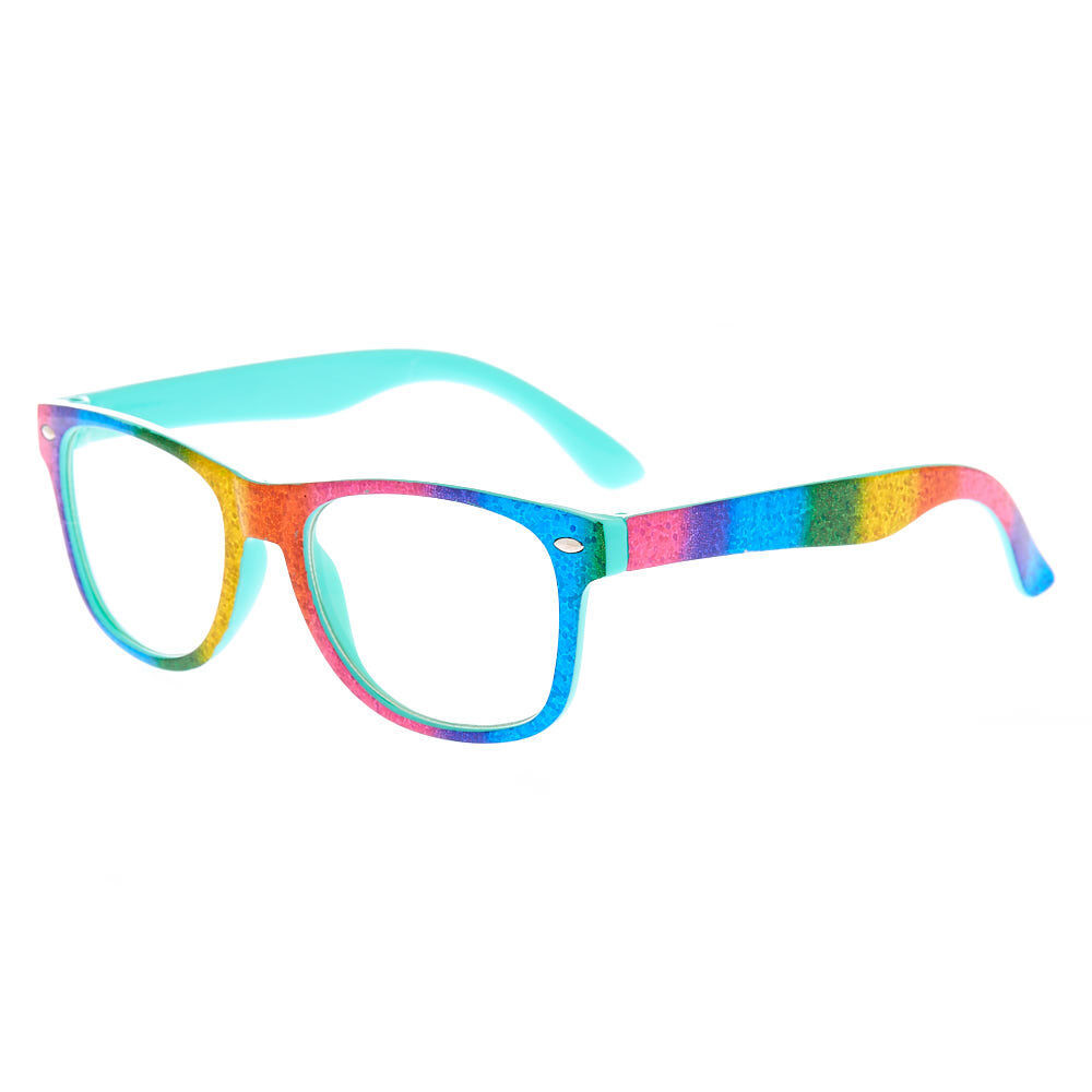 Rainbow colored eyeglass frames clearance