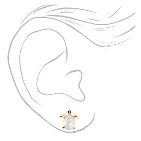 Gold Turtle Stud Earrings,