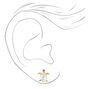 Gold Turtle Stud Earrings,