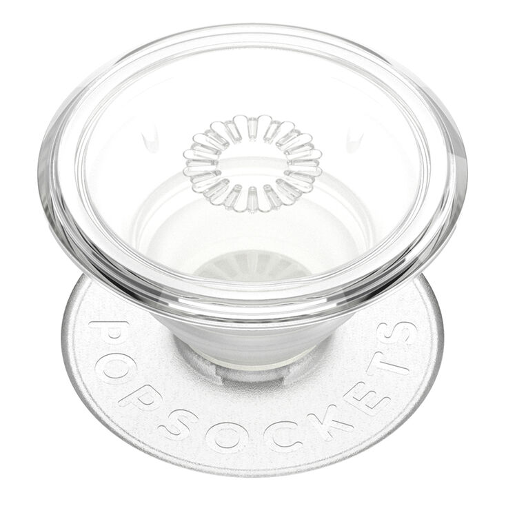 PopSockets PopGrip - Clear Silver,